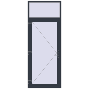Buy Entrance doors 1000x2600 mm DOOR KORSA OPTIMUM REHAU BRILLANT ANTHRACITE_GREY_STRUKTURAL two-sided