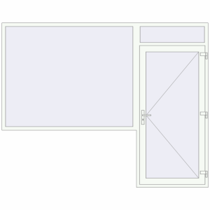 Buy Entrance doors 2880x2300 mm DOOR KORSA OPTIMUM REHAU BRILLANT RAL 9016 Traffic white two-sided