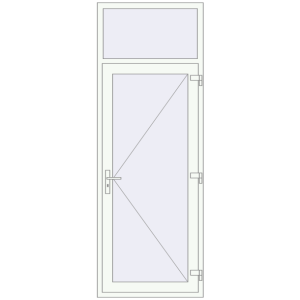 Buy Entrance doors 900x2500 mm DOOR KORSA OPTIMUM REHAU BRILLANT RAL 9016 Traffic white two-sided