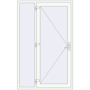 Zamów teraz Drzwi zewnętrzne 1350x2150 mm DOOR KORSA OPTIMUM REHAU BRILLANT RAL 9016 Traffic white dwustronny
