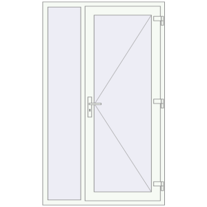 Zamów teraz Drzwi zewnętrzne 1200x2000 mm DOOR KORSA OPTIMUM REHAU BRILLANT RAL 9016 Traffic white dwustronny