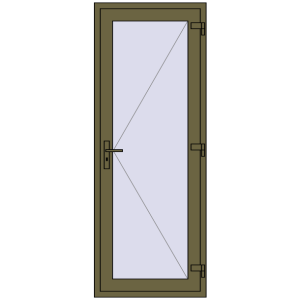 Buy Entrance doors 800x2100 mm DOOR KORSA OPTIMUM REHAU BRILLANT QUARTZ_GREY two-sided
