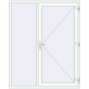 Buy Entrance doors 1700x2100 mm DOOR KORSA ALU STANDARD 72 RAL 9016 Traffic white two-sided