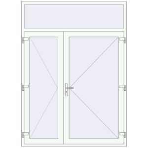 Zamów teraz Drzwi zewnętrzne 1700x2350 mm DOOR KORSA ALU STANDARD 72 RAL 9016 Traffic white dwustronny