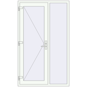 Buy Entrance doors 1200x2000 mm DOOR KORSA ALU STANDARD 72 RAL 9016 Traffic white two-sided