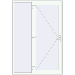 Zamów teraz Drzwi zewnętrzne 1500x2200 mm DOOR KORSA OPTIMUM REHAU BRILLANT RAL 9016 Traffic white dwustronny