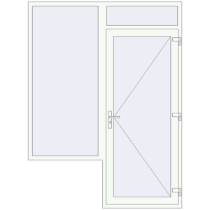 Buy Entrance doors 1800x2410 mm DOOR KORSA ENERGY-SAVING REHAU SYNEGO RAL 9016 Traffic white two-sided