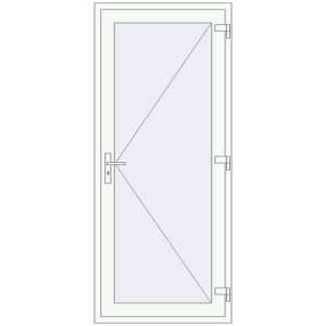 Buy Entrance doors 900x2100 mm DOOR KORSA OPTIMUM REHAU BRILLANT RAL 9016 Traffic white two-sided