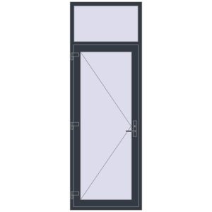 Buy Entrance doors 900x2600 mm DOOR KORSA ENERGY-SAVING REHAU SYNEGO ANTHRACITE_GREY_STRUKTURAL two-sided