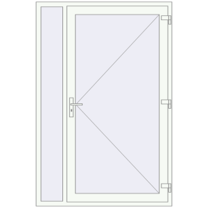 Buy Entrance doors 1400x2100 mm DOOR KORSA ALU STANDARD 72 RAL 9016 Traffic white two-sided