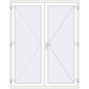 Zamów teraz Drzwi zewnętrzne 1840x2300 mm DOOR KORSA ENERGY-SAVING REHAU SYNEGO RAL 9016 Traffic white dwustronny