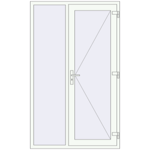Zamów teraz Drzwi zewnętrzne 1280x2100 mm DOOR KORSA OPTIMUM REHAU BRILLANT RAL 9016 Traffic white dwustronny