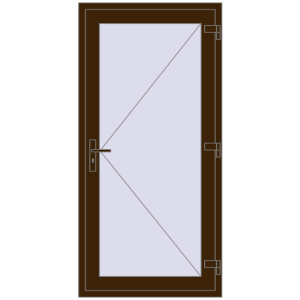 Buy Entrance doors 900x1850 mm DOOR KORSA OPTIMUM REHAU BRILLANT DARK_OAK two-sided