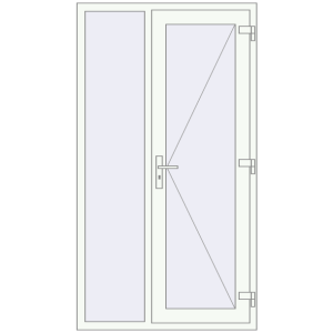 Buy Entrance doors 1100x2000 mm DOOR KORSA ALU STANDARD 72 RAL 9016 Traffic white two-sided