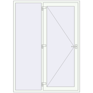 Buy Entrance doors 1600x2200 mm DOOR KORSA OPTIMUM REHAU BRILLANT RAL 9016 Traffic white two-sided
