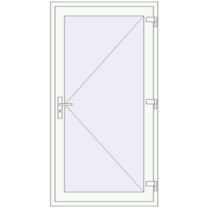 Zamów teraz Drzwi zewnętrzne 1000x1900 mm DOOR OPTIMUM REHAU BRILLANT RAL 9016 Traffic white dwustronny