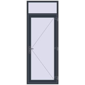Buy Entrance doors 950x2500 mm DOOR KORSA OPTIMUM REHAU BRILLANT ANTHRACITE_GREY_STRUKTURAL two-sided