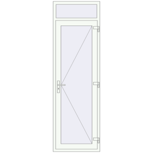 Buy Entrance doors 780x2500 mm DOOR KORSA OPTIMUM REHAU BRILLANT RAL 9016 Traffic white two-sided