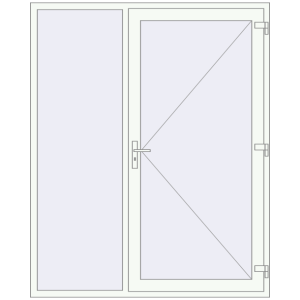 Buy Entrance doors 1750x2150 mm DOOR KORSA ENERGY-SAVING REHAU SYNEGO RAL 9016 Traffic white two-sided