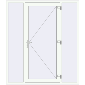 Zamów teraz Drzwi zewnętrzne 1800x2060 mm DOOR KORSA OPTIMUM REHAU BRILLANT RAL 9016 Traffic white dwustronny