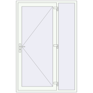 Buy Entrance doors 1400x2100 mm DOOR KORSA ENERGY-SAVING REHAU SYNEGO RAL 9016 Traffic white two-sided