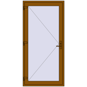 Buy Entrance doors 1050x2170 mm DOOR KORSA OPTIMUM REHAU BRILLANT GOLDEN OAK two-sided