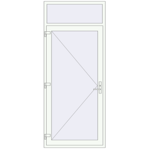 Buy Entrance doors 1050x2500 mm DOOR KORSA ENERGY-SAVING REHAU SYNEGO RAL 9016 Traffic white two-sided