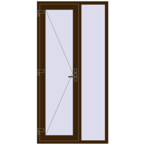 Zamów teraz Drzwi zewnętrzne 1100x2200 mm DOOR KORSA OPTIMUM REHAU BRILLANT DARK_OAK dwustronny