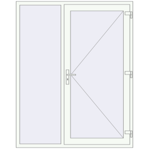 Buy Entrance doors 1600x2000 mm DOOR KORSA OPTIMUM REHAU BRILLANT RAL 9016 Traffic white two-sided