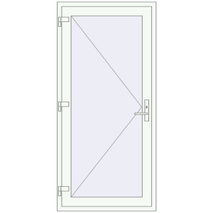 Buy Entrance doors 900x2000 mm DOOR KORSA OPTIMUM REHAU BRILLANT RAL 9016 Traffic white two-sided
