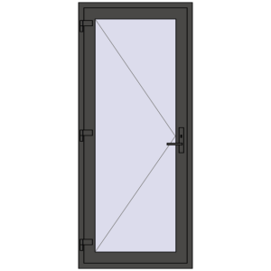 Buy Entrance doors 900x2100 mm DOOR KORSA OPTIMUM REHAU BRILLANT BASALT_GREY two-sided