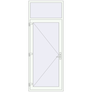 Buy Entrance doors 1000x2600 mm DOOR KORSA OPTIMUM REHAU BRILLANT RAL 9016 Traffic white two-sided
