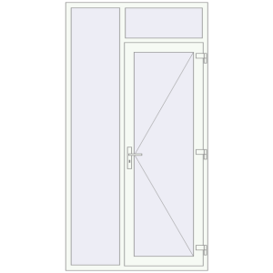 Zamów teraz Drzwi zewnętrzne 1300x2450 mm DOOR KORSA OPTIMUM REHAU BRILLANT RAL 9016 Traffic white dwustronny