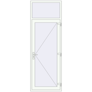 Buy Entrance doors 900x2600 mm DOOR KORSA ENERGY-SAVING REHAU SYNEGO RAL 9016 Traffic white two-sided