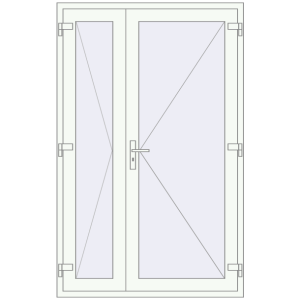 Zamów teraz Drzwi zewnętrzne 1300x2050 mm DOOR KORSA OPTIMUM REHAU BRILLANT RAL 9016 Traffic white dwustronny