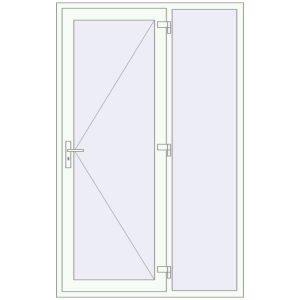Buy Entrance doors 1400x2200 mm DOOR KORSA OPTIMUM REHAU BRILLANT RAL 9016 Traffic white two-sided