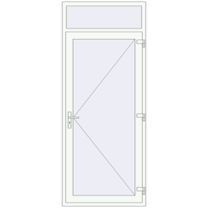Buy Entrance doors 1020x2500 mm DOOR KORSA ENERGY-SAVING REHAU SYNEGO RAL 9016 Traffic white two-sided