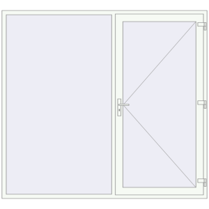 Zamów teraz Drzwi zewnętrzne 2400x2200 mm DOOR KORSA ALU STANDARD 72 RAL 9016 Traffic white dwustronny