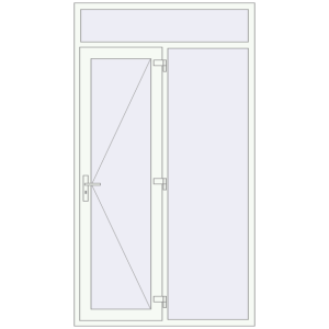 Buy Entrance doors 1400x2500 mm DOOR KORSA OPTIMUM REHAU BRILLANT RAL 9016 Traffic white two-sided