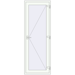 Buy Entrance doors 800x2250 mm DOOR KORSA ENERGY-SAVING REHAU SYNEGO RAL 9016 Traffic white two-sided