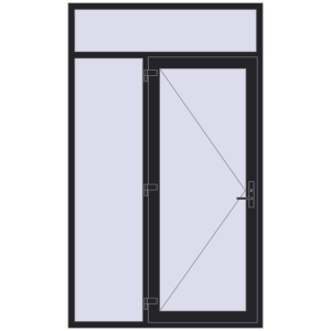 Buy Entrance doors 1500x2500 mm DOOR KORSA ENERGY-SAVING REHAU SYNEGO BLACK_ULTI-MATT two-sided