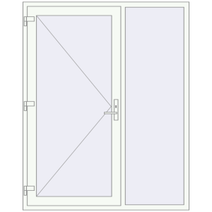 Buy Entrance doors 1600x2000 mm DOOR KORSA OPTIMUM REHAU BRILLANT RAL 9016 Traffic white two-sided