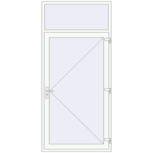 Buy Entrance doors 1200x2600 mm DOOR KORSA ALU STANDARD 72 RAL 9016 Traffic white two-sided