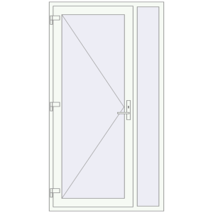 Buy Entrance doors 1180x2150 mm DOOR KORSA ALU STANDARD 72 RAL 9016 Traffic white two-sided