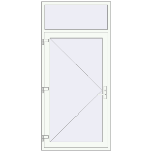 Buy Entrance doors 1070x2290 mm DOOR KORSA OPTIMUM REHAU BRILLANT RAL 9016 Traffic white two-sided