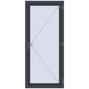 Buy Entrance doors 1020x2300 mm DOOR KORSA ENERGY-SAVING REHAU SYNEGO ANTHRACITE_GREY_STRUKTURAL two-sided