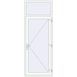 Buy Entrance doors 940x2550 mm DOOR KORSA OPTIMUM REHAU BRILLANT RAL 9016 Traffic white two-sided