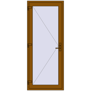 Buy Entrance doors 900x2200 mm DOOR OPTIMUM REHAU BRILLANT GOLDEN OAK two-sided