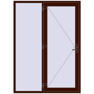 Buy Entrance doors 1600x2200 mm DOOR KORSA OPTIMUM REHAU BRILLANT BLACK_CHERRY two-sided
