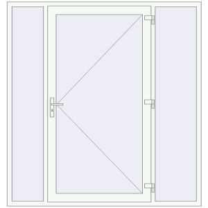 Buy Entrance doors 2000x2100 mm DOOR KORSA ALU STANDARD 72 RAL 9016 Traffic white two-sided